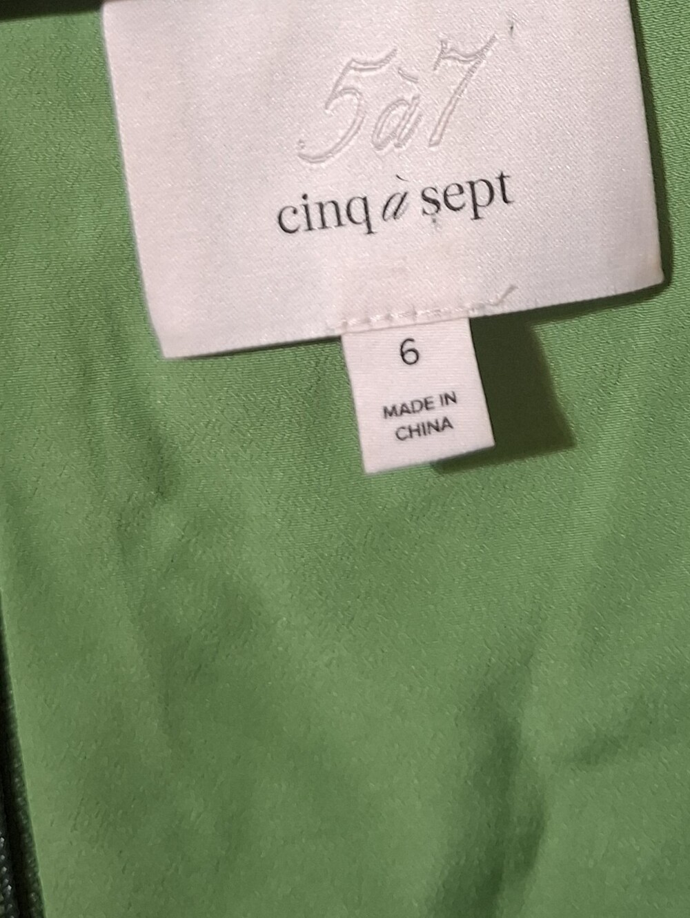 Cinq A Sept Gia Kacey Printed Faux Wrap Dress In Green And White  Size 6 - Picture 3 of 5